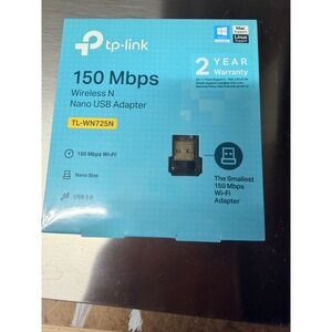 TP-Link N150 Wireless N Nano USB Adapter TL-WN725N 150Mbps WiFi Dongle New